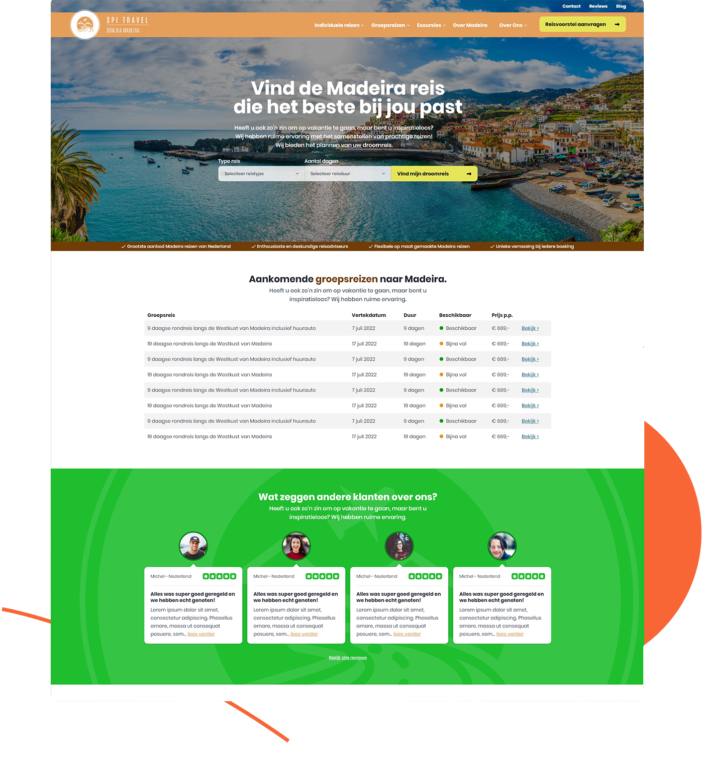 spi travel reisbureauwebsite